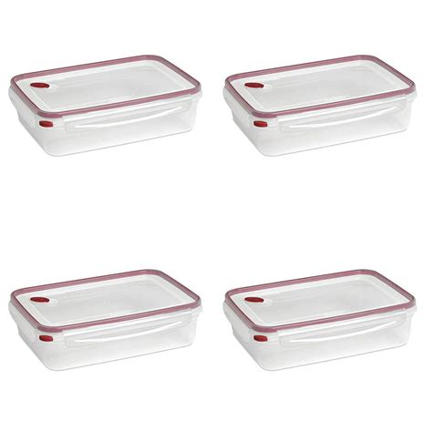 sealed stainless steel rectangular box|sterilite rectangular food container.